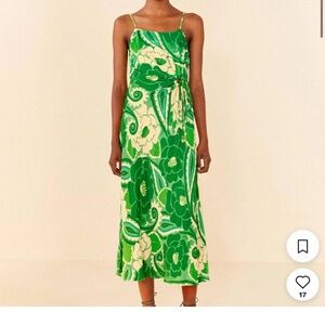 Farm Rio Floral Green Dress